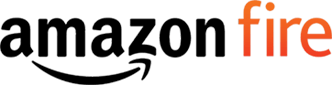 Amazon Fire logo in black and red